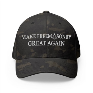 Gorra de béisbol bordada Premium Master Mason Blue Lodge con diseño Make Freemasonry Great Again - Product Image 5