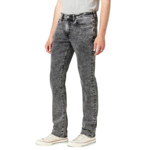 กางเกงยีนส์ผู้ชายทรงตรงผ้ายีนส์ฟอกสีสไตล์วินเทจ แต่งลายปะติด 3 มิติ ยืดได้ ใส่สบาย เหมาะสำหรับฤดูใบไม้ร่วงและฤดูหนาว ขายส่ง รับผลิตแบบ OEM ODM - Product Image 1