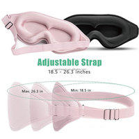 Masque de sommeil 3D ergonomique en mousse à mémoire de forme, anti-pression, design anti-emmêlement des cheveux, doux et confortable, bloque la lumière, bandeau pour les yeux