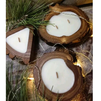 Support à bougie votive rond en bois naturel brun, artisanal, écologique, de qualité supérieure, pour la maison, les mariages, Pâques, Noël