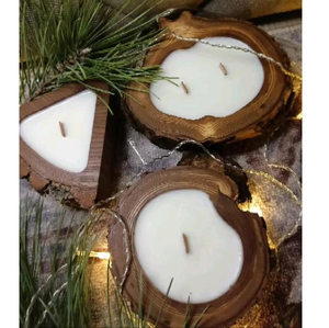 Portavelas Artesanales de Madera Natural Marrón de Primera Calidad, Forma Personalizada, Decoración para el Hogar, Bodas y Navidad - Product Image 2