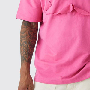 T-shirts pour hommes en coton 100% personnalisés en gros, surdimensionnés, effet usé, délavés à l'acide, avec broderie appliquée, haute qualité - Product Image 6