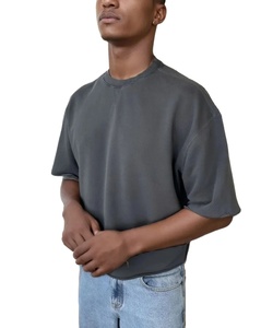 Camiseta Corta Oversize de Moda 2026, 100% Algodón, Venta al Por Mayor, Impresión DTG, para Hombre, Tejido de Punto - Product Image 2