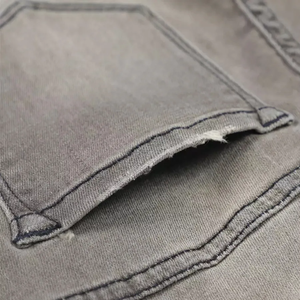 Nouveaux Jeans en Denim pour Hommes et Jeunes, avec Badge, Extensibles, Style Hip-Hop, Côtelés et Empilés, En Vente - Product Image 3