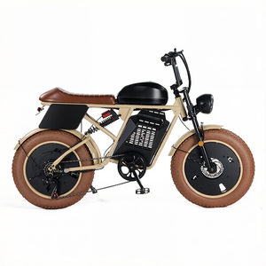 Neumáticos todoterreno estilo retro 20*4, batería de litio de 48V 16AH, doble suspensión. Bicicleta eléctrica deportiva urbana todoterreno. - Product Image 5