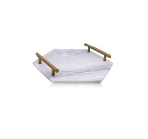 Bandeja de Mármol Verde de Lujo para Restaurante, 30x20cm, Nuevo Diseño, Bandeja para Servir y Almacenar Alimentos, Acabado de Mármol, Bandeja para Mesa de Café - Product Image 6