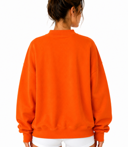 Suéter Casual de Cuello Alto para Mujer, Talla Grande, 100% Algodón Premium, Tejido de Punto, Manga Corta, Invierno, Bordado Frontal - Product Image 2