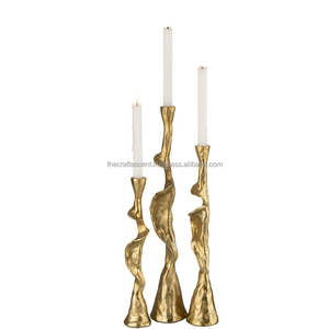 เชิงเทียนทองเหลืองหรูหราสำหรับคริสต์มาส งานแฮนด์เมด พร้อมโลโก้สั่งทำพิเศษสำหรับตกแต่งบ้าน ขายส่ง - Product Image 6