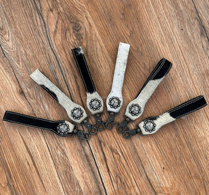 Nuevo Real hecho a mano cuero de vaca genuino lindo encantador muñequera forma llavero estilo occidental accesorio vaquera muñequera llavero - Product Image 6