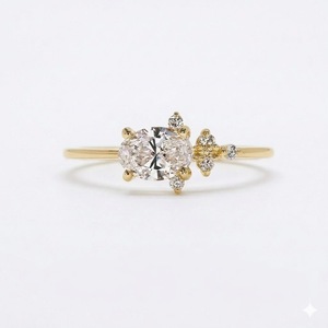 Anillo de Compromiso Solitario de Oro Amarillo de 14K con Diamante Cultivado en Laboratorio de Corte Ovalado, 3.06CT, Color E, Claridad VS1, Regalo de Aniversario para Mujer - Product Image 4