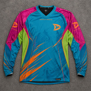 Uniforme de Paintball Sublimado Personalizado |   Jersey de Competición Profesional con Ventilación en las Axilas y Gráficos Multicolores - Product Image 1