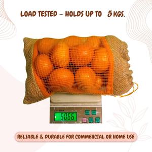 Bolsa de malla de yute biodegradable con cordón, 38*28cm, reutilizable, transpirable, para compras, soporta hasta 5 KG de frutas y verduras - Product Image 5