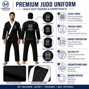 ชุดยูนิฟอร์ม MMA Gi IBJJF รุ่น Gold Weave ผ้าฝ้ายน้ำหนักเบา ยืดหยุ่น ทนทาน แห้งเร็ว ระบายอากาศได้ดี - Product Image 6