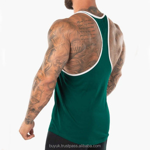 Custom Design <b>Men's</b> Quick-Dry Gym Singlet Stringer Muscle Fit Tank <b>Top</b> for Workouts and Fitness Activities - Product Image 2