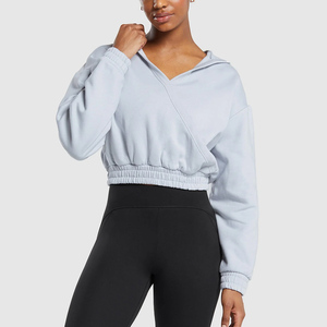 Nueva Sudadera con Capucha Corta para Mujer, Estilo Único, Cuello en V, Manga Larga, Sudadera con Capucha Elegante - Product Image 2