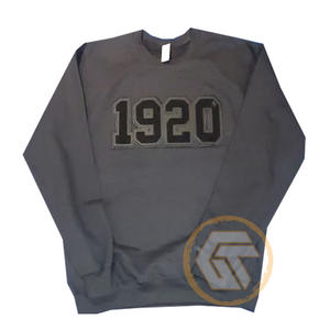 Sudadera de cuello redondo regular para mujer, personalizada y bordada, de color liso teñido, de invierno, de la hermandad Zeta Phi Beta, de GREEK TREASURES, al por mayor - Product Image 1