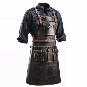 Delantal de Cuero Largo Personalizado con Logotipo Impreso para Máxima Protección, Diseño Unisex Cómodo para Panaderos y Chefs - Product Image 4