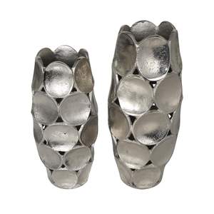 Centro de mesa con florero de metal, perfecto para mesas de comedor, fiestas y arreglos florales llamativos - Product Image 2