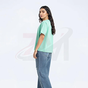 Camiseta Oversize 100% Algodón para Mujer, Básica, Holgada, de Manga Corta, Suave, Lisa, para Verano - Product Image 2