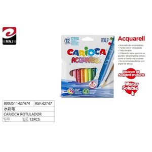 Pennarelli Acquerellabili Carioca 12 Colori con Punta a Pennello, Materiali Artistici - Product Image 1