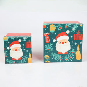 Factory Wholesale Custom <b>Christmas</b> Gift Packaging Magnetic Closure EcoRev Rigid Base Lid Matt Lamination Paper <b>Box</b> Embossing - Product Image 3