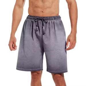 Shorts Bermuda en Coton Uni pour Homme, Taille Élastique, Décontracté, Respirant, avec Cordon de Serrage, Coupe Mi-Haute - Product Image 4