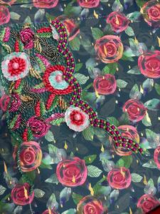 Robe d'été grande taille pour femme, brodée florale, ornée de perles et de sequins, taille naturelle, tenue de soirée élégante - Product Image 2