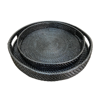 Panier de rangement en rotin tissé à la main moderne avec poignée, fabrication de précision, plateau multifonctionnel pour aliments et collations, organisation, origine chinoise pour la maison
