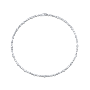 Collier en diamant de laboratoire rond Garbo Platinum Mix & Match pour mariage, vente en gros OEM, fabricant international de bijoux - Product Image 1