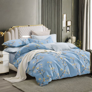 100% ชุดเครื่องนอนไม้ไผ่ทันสมัย3ชิ้นขนาด California King Queen เตียงคู่ผ้าปูผ้าไหมพอดีตัวระบายอากาศสุดเท่ - Product Image 1