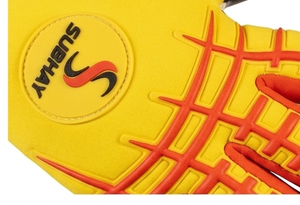 Nouveauté 2026 – Gants de gardien de but professionnels SUBHAY en néoprène jaune et latex noir, paume en latex haute adhérence, logo personnalisé - Product Image 5