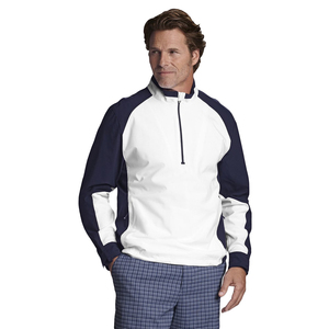 Veste de randonnée d'hiver pour homme, doublure softshell, couleur marine et violet contrasté, col rond, manches raglan, coupe classique, coupe régulière, coupe-vent, résistante à l'eau - Product Image 5