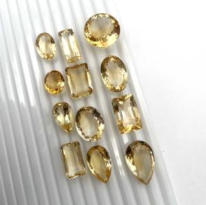 Lote de Piedras Preciosas Sueltas de Citrino Natural, Facetadas, de Diferentes Formas, de 13-29 mm, Certificadas por IGI, para la Elaboración de Joyas - Product Image 2