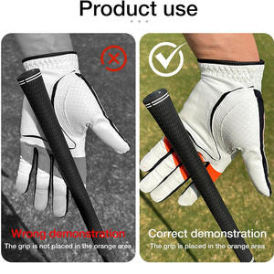 Durable Cabretta Leather Custom Printing Soft Sheepskin Golf Gloves with Breathable Palm Protection - Product Image 4