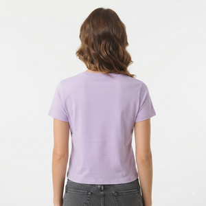 T-shirt à col en V pour femme Hawk Eye, manches courtes, couleur unie, décontracté, respirant, 100% coton, haut pour le printemps et l'été - Product Image 2