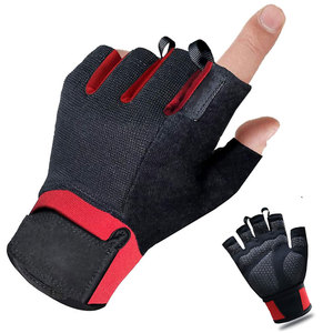 <b>Half</b> Finger Men's Fitness Gloves Non <b>Slip</b> Silicon Padded Innovative Modern Design Gym Cross Fit Training Wholesale Price Gloves - Product Image 6