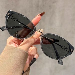 Manufacturer Direct Supply High-End Anti-UV Cat-Eye <b>Sunglasses</b> for Women New Style Brown Color for Driving Wholesale - Product Image 3