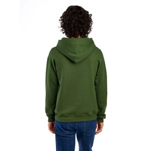 Sweat-shirt à capuche unisexe en molleton doux, prêt pour l'impression sérigraphique, vert classique - Product Image 4