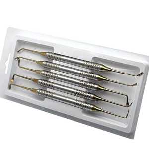Kit d'examen dentaire en acier inoxydable pour usage professionnel : miroir de blanchiment dentaire, détartreur, pinces, instruments chirurgicaux de base - Product Image 2