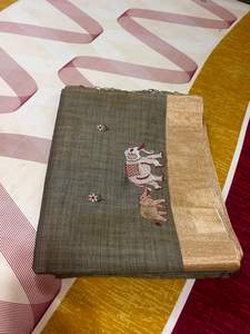 Sari Tradicional Elephant Majesty de Viscosa - Para Fiestas y Bodas, Absorbe la Humedad, Sin Arrugas - Product Image 2