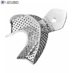 Plateau d'empreinte dentaire de qualité supérieure avec bordure L2 Perf. (Inférieur) Taille L Acier inoxydable Réutilisable Autoclavable Orthodontique - Product Image 3