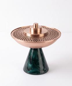 Quemador de Incienso Artesanal de Metal y Resina para Decoración del Hogar, Aromaterapia, Incienso Oud, Quemador de Incienso de Lujo para Mesa - Product Image 1