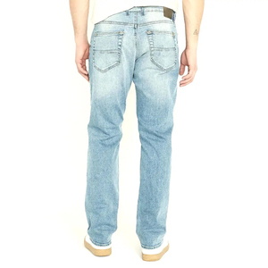 Nouveau pantalon en jean bleu pour homme, coupe droite, décontracté, taille haute élastique, style affaires - Product Image 3
