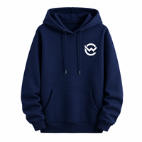 Pakaian Musim Dingin Cetak Digital Warna Solid Kasual Polos dengan Kantong Kanguru Gaya Jalanan Berkualitas Tinggi 100% Katun Fleece Unisex Pullover