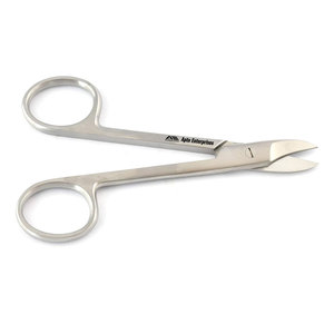 Acier inoxydable de qualité pour feuille de caoutchouc plastique mince en métal 4 pouces ciseaux de coupe de collier de couronne dentaire droite