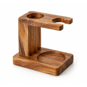 Support de rasoir artisanal en bois de manguier en gros |   Organisateur de salle de bain en teck naturel - Product Image 1