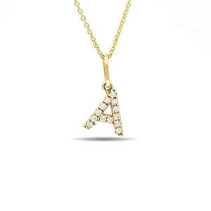 Pendentif lettre en moissanite, charme initial, argent sterling 925 plaqué or 14 carats, bijoux fins pour femmes - Product Image 5