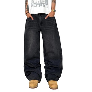 Jeans en denim pour hommes de la meilleure qualité, dernier design, logo personnalisé brodé, vente en gros, jeans baggy de qualité pour hommes - Product Image 2