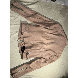 Premium Women's Lamb Leather Moto Biker <b>Jacket</b> Quilted Shoulder Detail OEM/ODM Customizable - Product Image 6