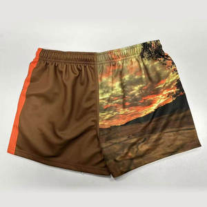 Pantalones Cortos de Fútbol Personalizados con Sublimación, Bolsillos con Cierre, Cintura Elástica de Poliéster, para Rugby y Fútbol Australiano - Product Image 2